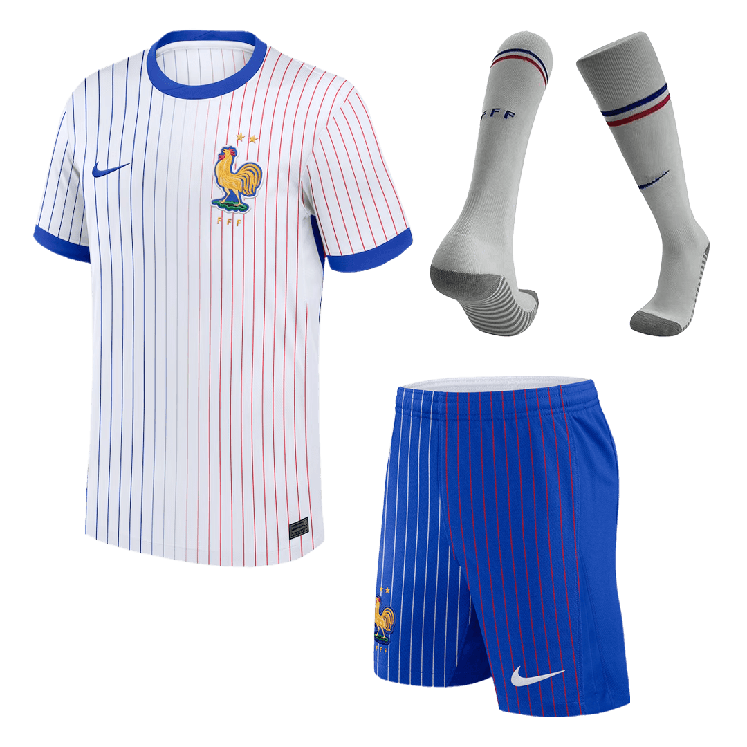Προσαρμοσμένο πλήρες κιτ ποδοσφαίρου France Away 2024