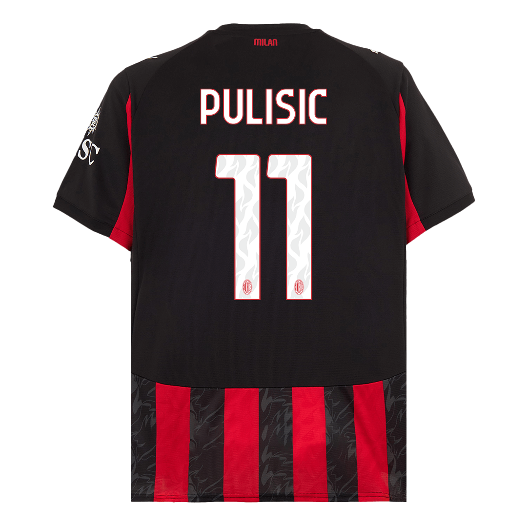 Φανέλα Εντός Έδρας AC Milan 2025/26 PULISIC #11 Κόκκινο & Μαύρο