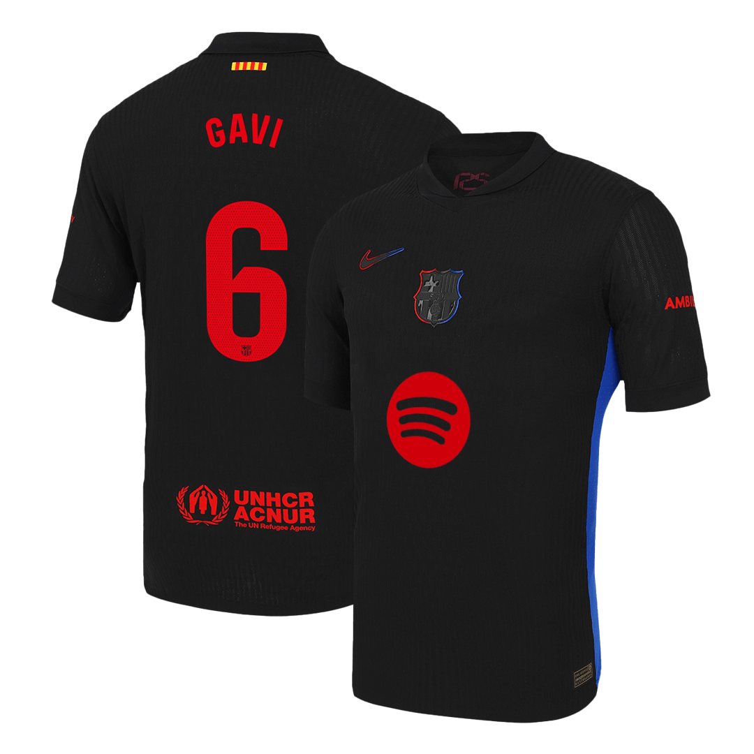 Αυθεντικό GAVI #6 Ποδοσφαιρική φανέλα Barcelona Away 2024/25 Spotify λογότυπο χωρίς κείμενο