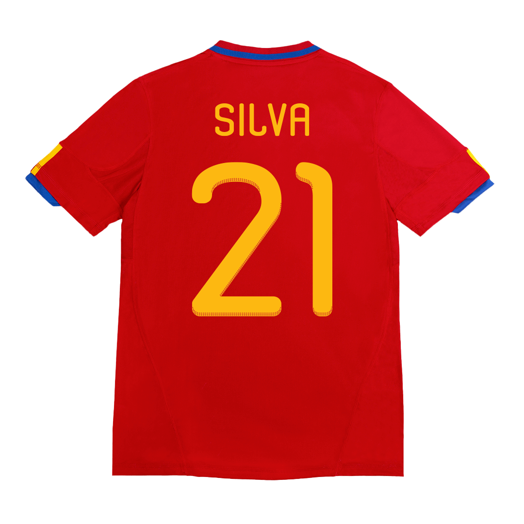Ρετρό φανέλα με το Νο 21, SILVA, εντός έδρας Ισπανίας 2010