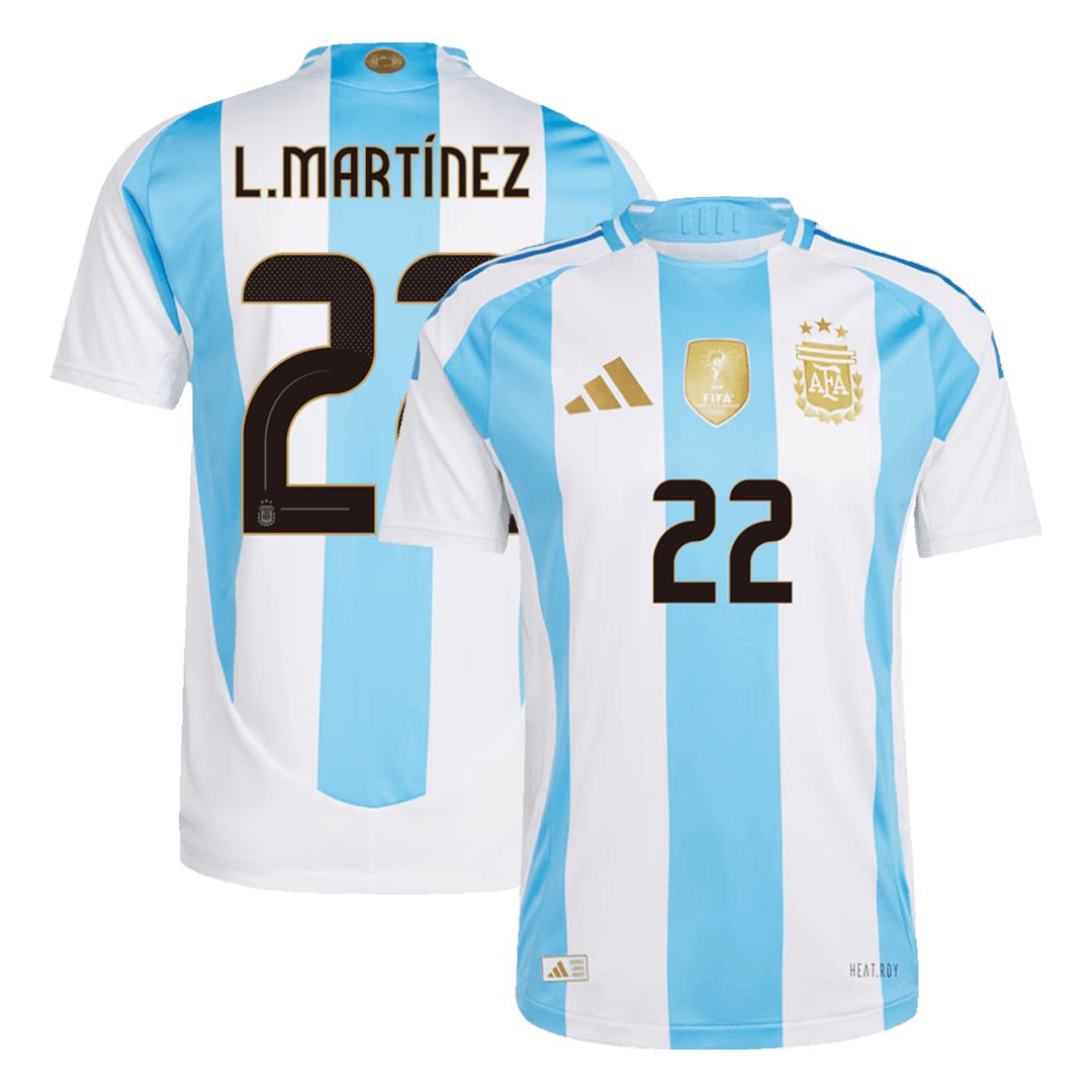 Αυθεντική φανέλα L.MARTÍNEZ #22 Soccer Jersey Argentina Home 2024