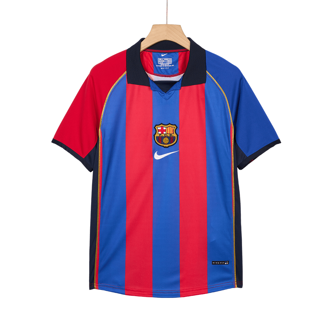 XAVI #6 Ρετρό φανέλα Barcelona για εντός έδρας ποδόσφαιρο 2001/02