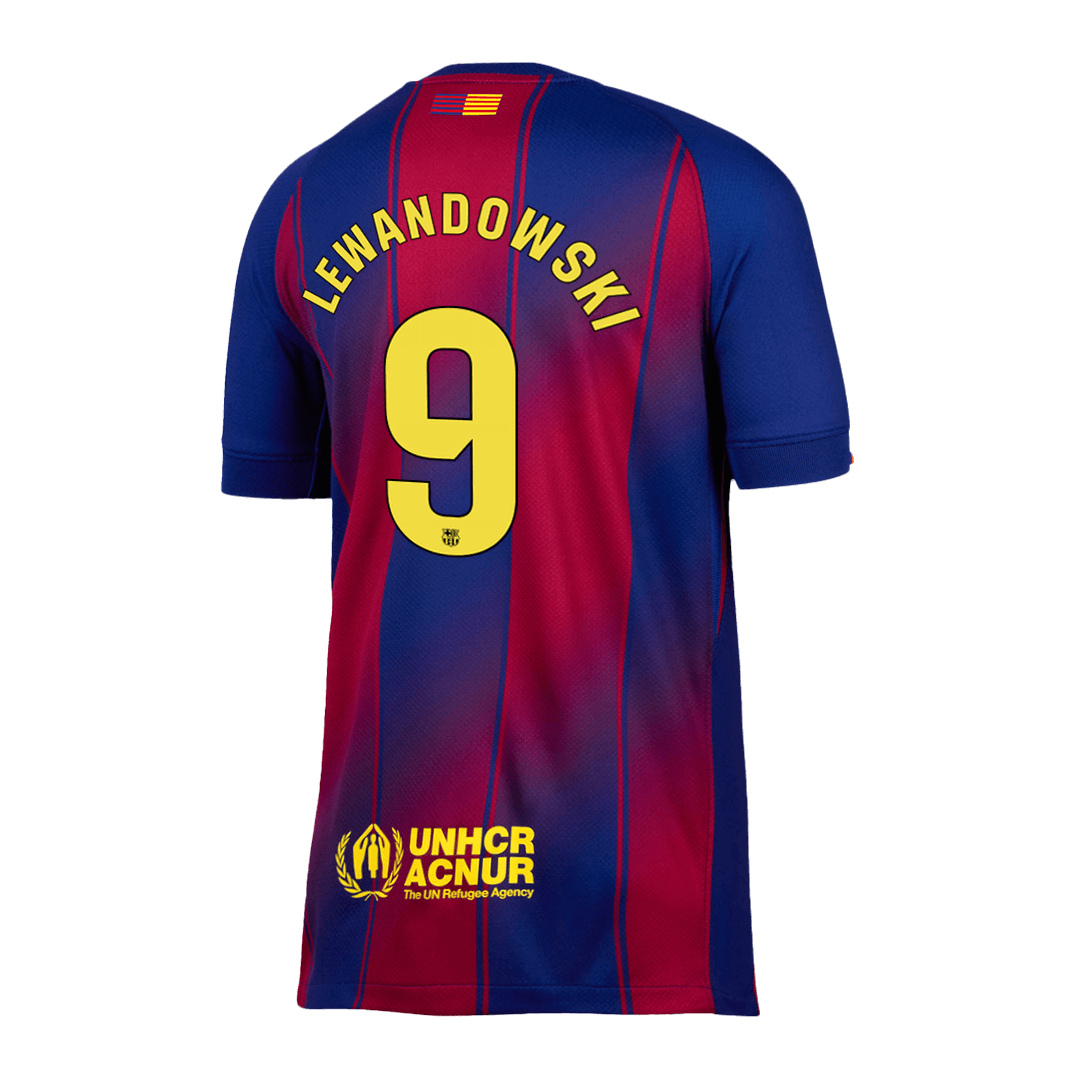 Φανέλα Ποδοσφαίρου Μπαρτσελόνα LEWANDOWSKI #9 Εντός Έδρας 2025/26