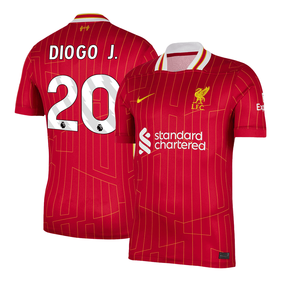 DIOGO J. #20 Λίβερπουλ Εντός Έδρας Ποδοσφαιρική Φανέλα 2024/25 Κόκκινη
