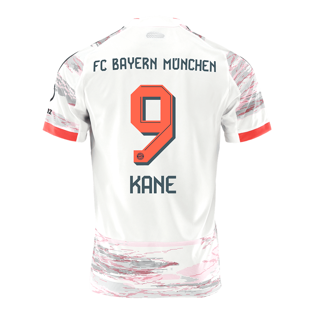 KANE #9 Μπάγερν Μονάχου Εκτός έδρας ποδοσφαιρική φανέλα 2025/26 Λευκή