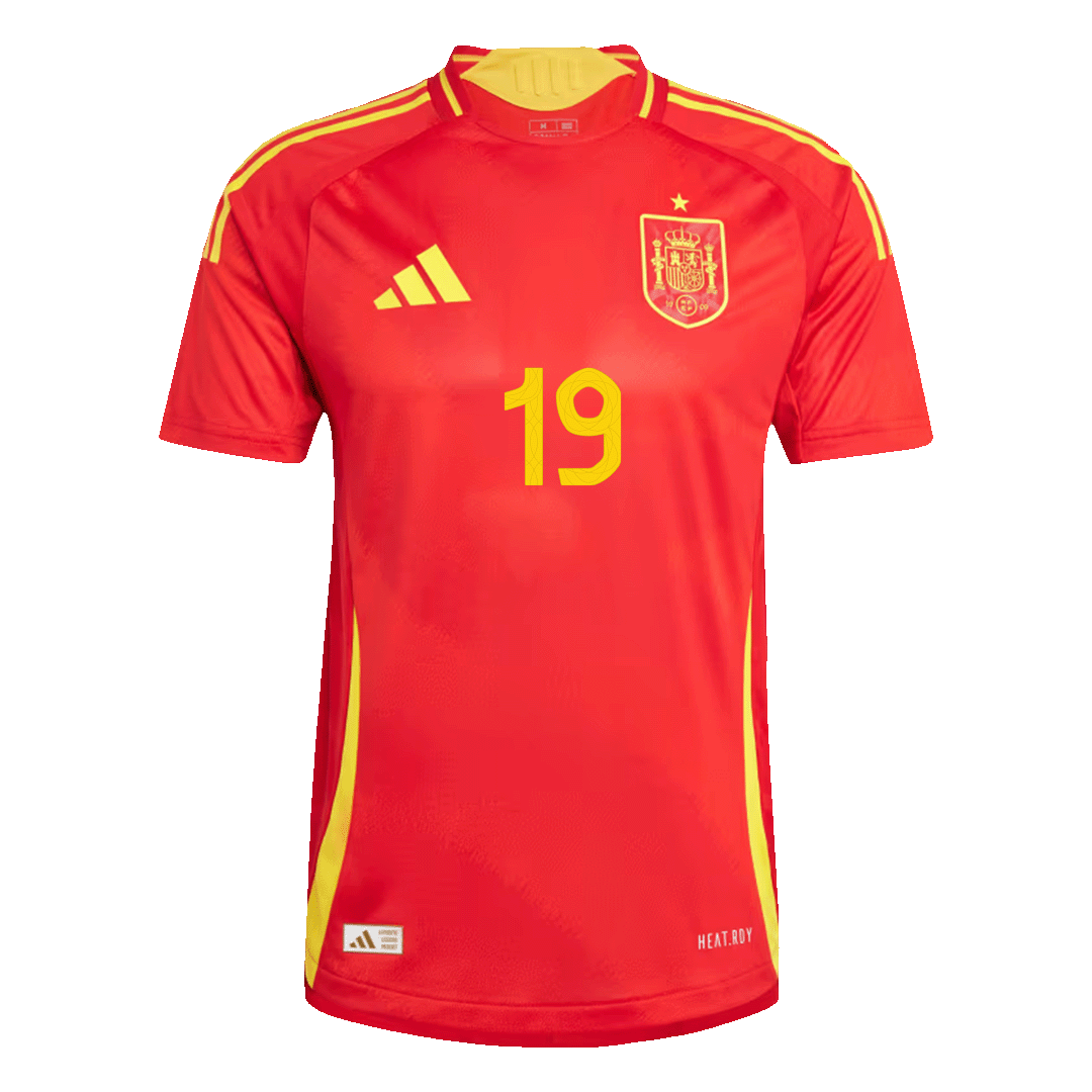 Αυθεντική φανέλα LAMINE YAMAL #19 Soccer Jersey Ισπανίας για το σπίτι 2024