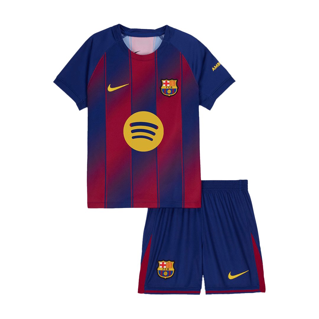 Barcelona Εντός Έδρας Παιδικό Σετ Ποδοσφαιρικής Φανέλας 2025/26