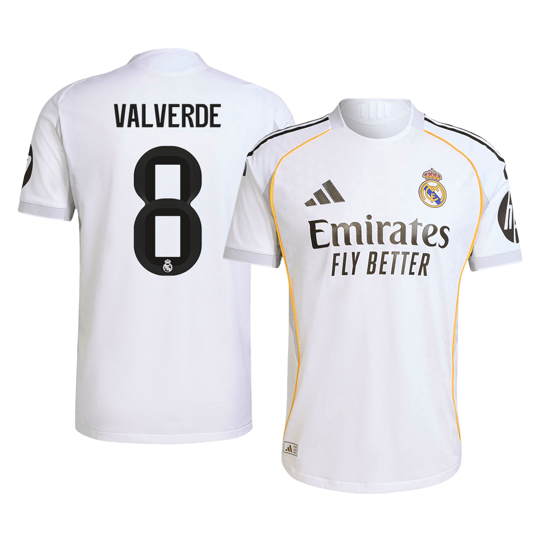 VALVERDE #8 Αυθεντική ποδοσφαιρική φανέλα Ρεάλ Μαδρίτης εντός έδρας 2025/26