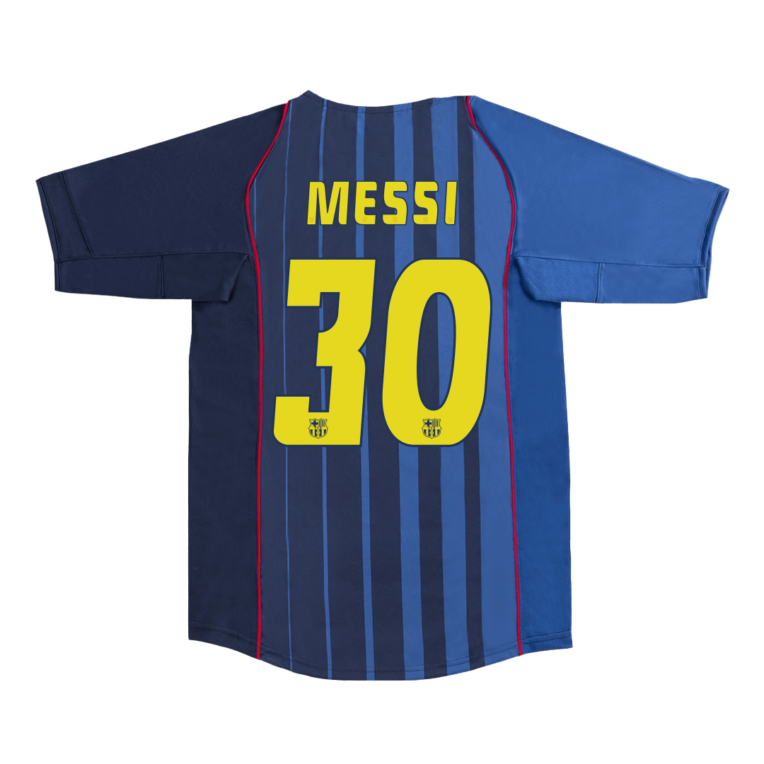 MESSI #30 Ρετρό φανέλα Μπαρτσελόνα Εκτός έδρας ποδοσφαιρική φανέλα 2004/05