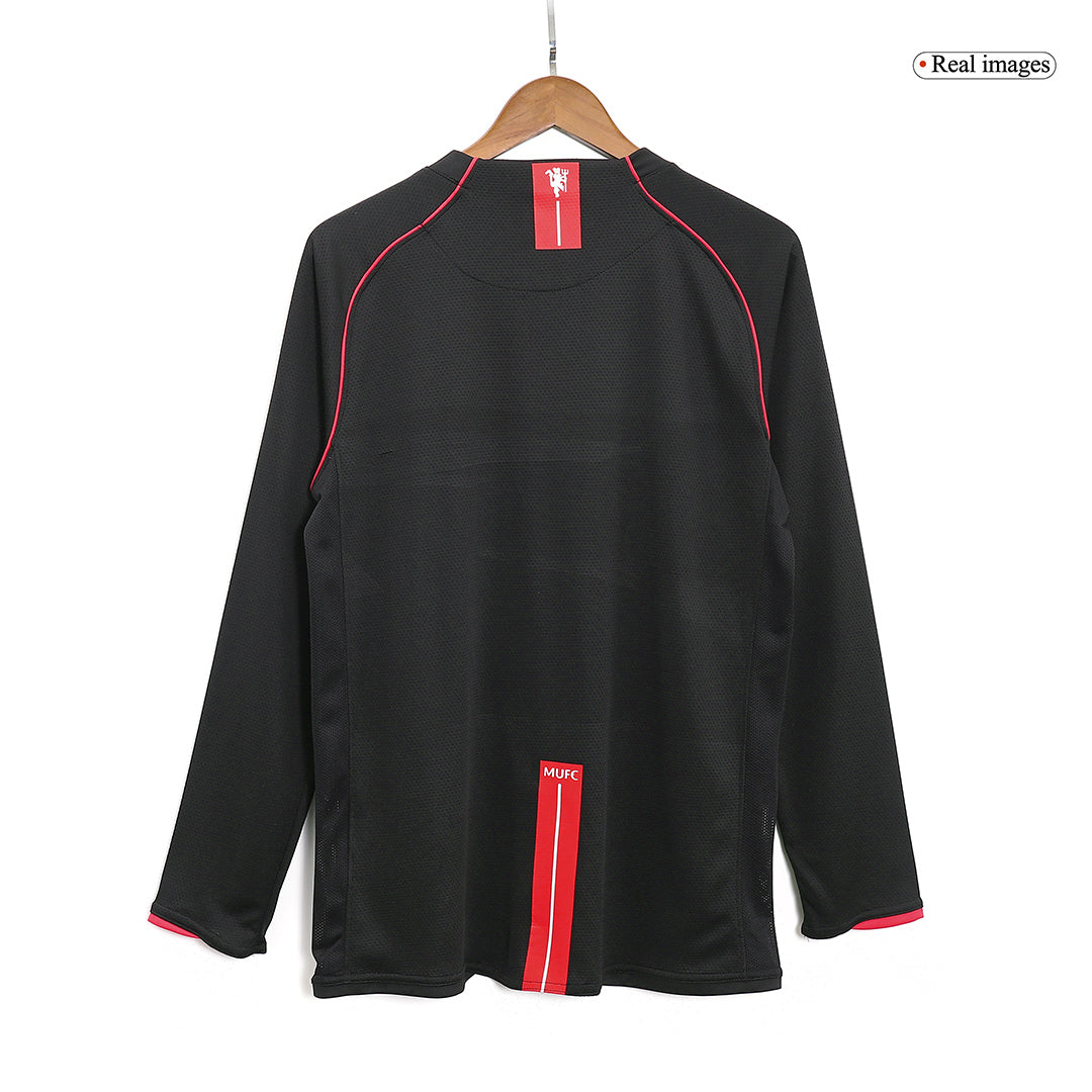 Μακρυμάνικη ποδοσφαιρική φανέλα της Μάντσεστερ Γιουνάιτεντ ρετρό εκτός έδρας 2007/08