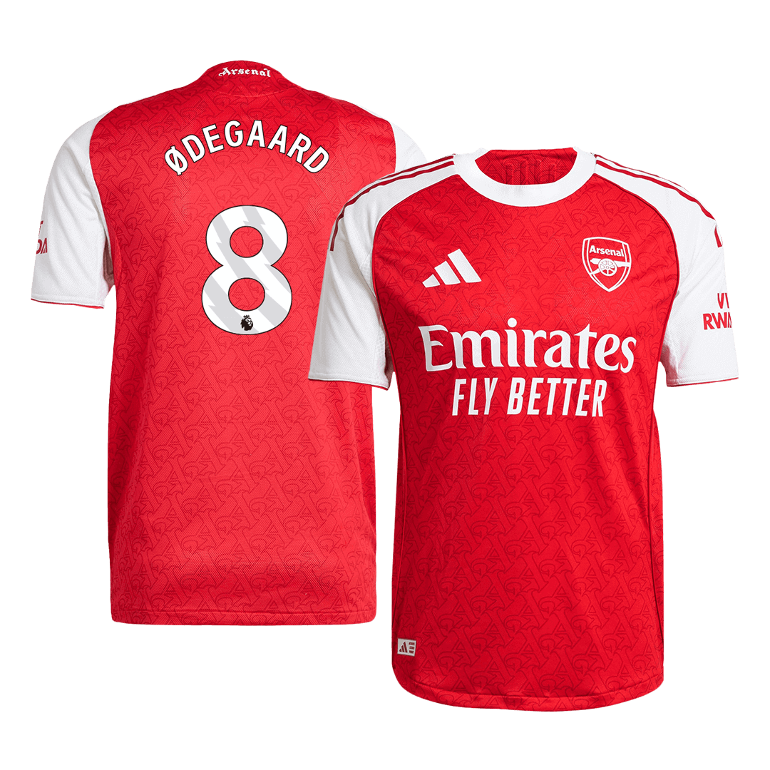 ØDEGAARD #8 Αυθεντική φανέλα εντός έδρας ποδοσφαίρου Arsenal 2025/26 Κόκκινο