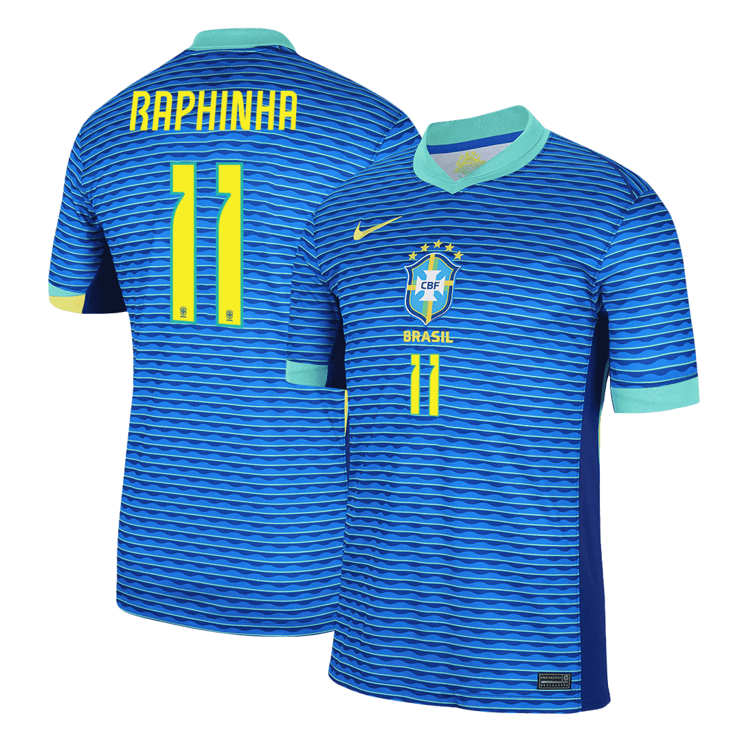 Προσαρμοσμένη φανέλα RAPHINHA #11 Brazil Soccer Jersey Away 2024
