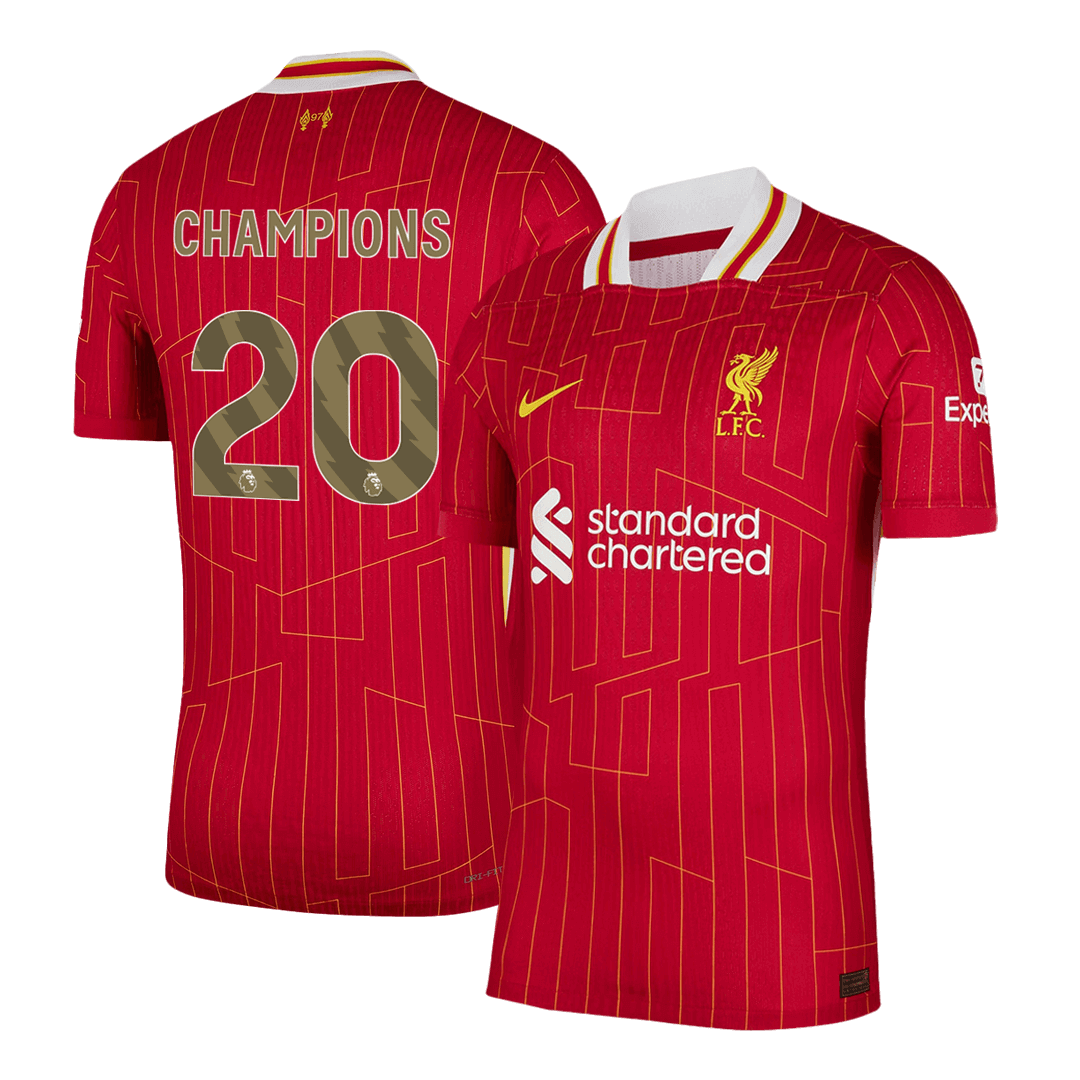 Αυθεντική ποδοσφαιρική φανέλα CHAMPIONS #20 Liverpool Home Shirt 2024/25
