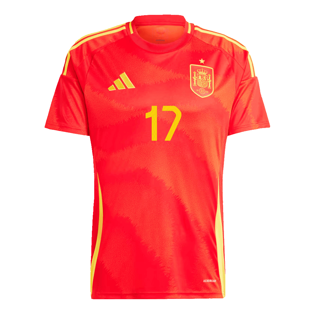 Ισπανία Τζέρσεϊ Custom WILLIAMS JR. #17 Ποδόσφαιρο Τζέρσεϊ Home 2024
