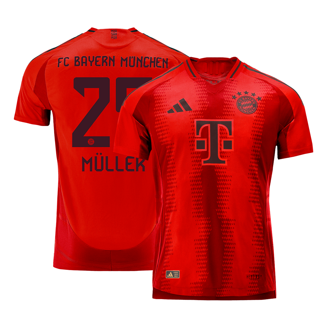 Αυθεντική ποδοσφαιρική φανέλα MULLER #25 Bayern Munich εντός έδρας φανέλα 2024/25