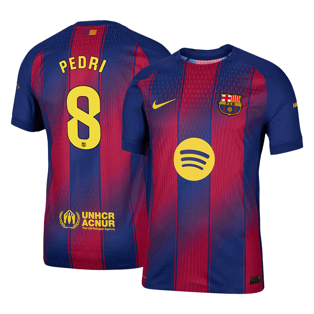 PEDRI #8 Αυθεντική Φανέλα Ποδοσφαίρου Barcelona Home 2025/26