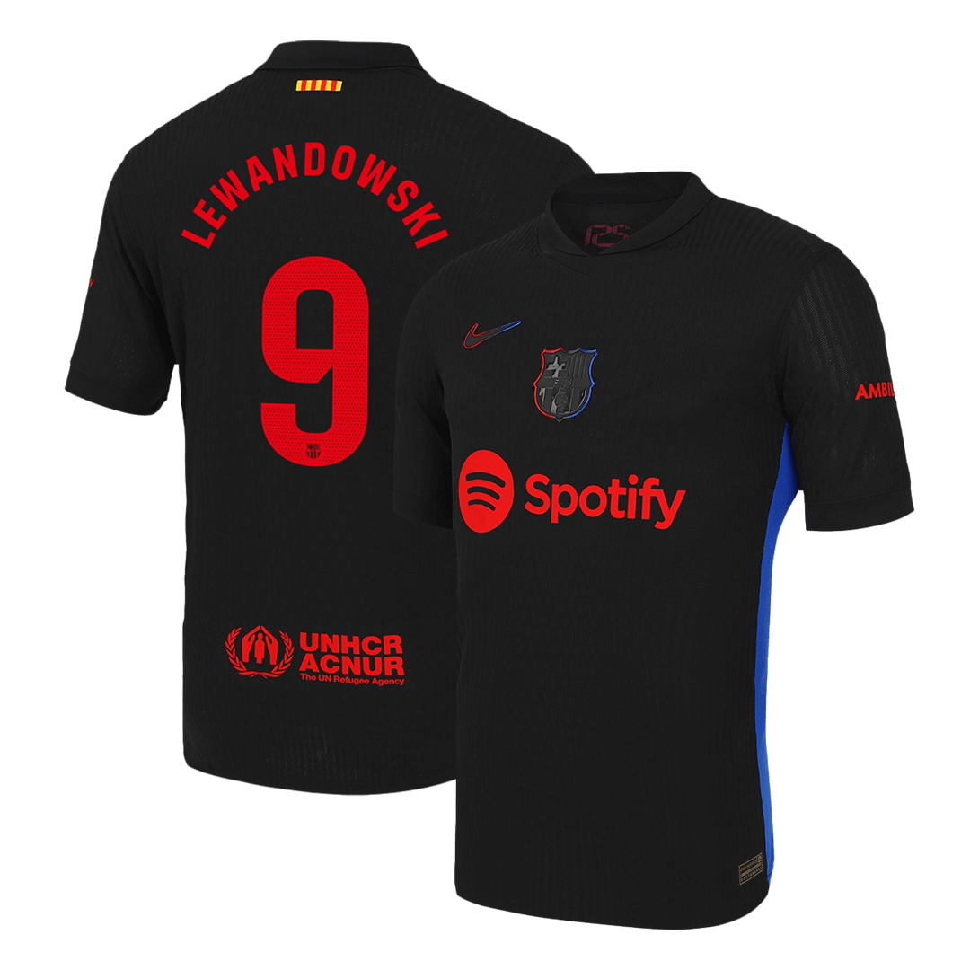 Αυθεντική φανέλα LEWANDOWSKI #9 Ποδοσφαιρική φανέλα Barcelona Away 2024/25