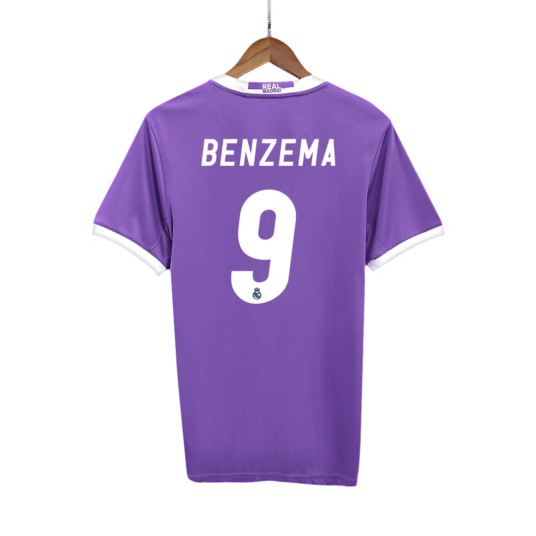 BENZEMA #9 Ρετρό φανέλα Ρεάλ Μαδρίτης Εκτός έδρας ποδοσφαιρική φανέλα 2016/17