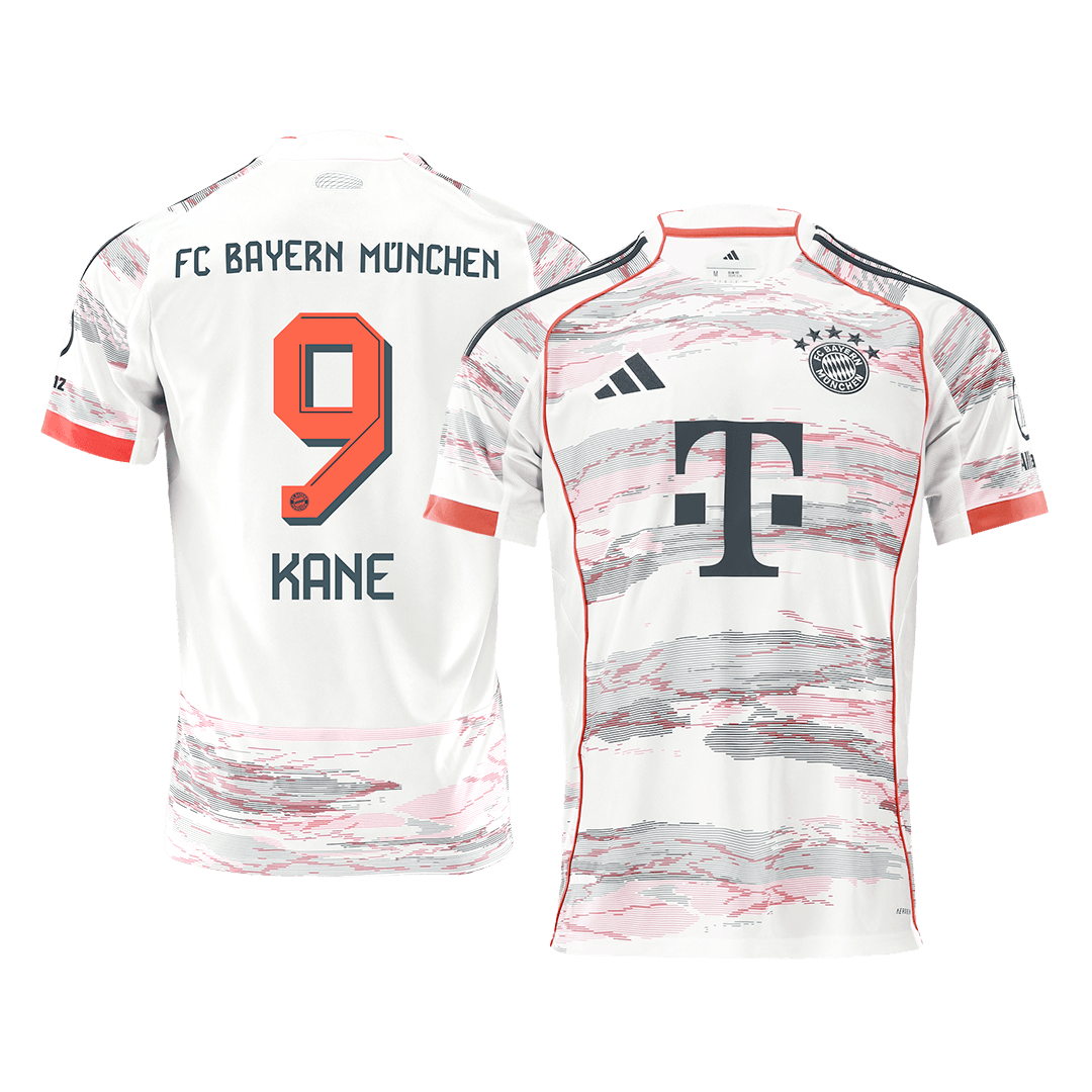 KANE #9 Μπάγερν Μονάχου Εκτός έδρας ποδοσφαιρική φανέλα 2025/26 Λευκή