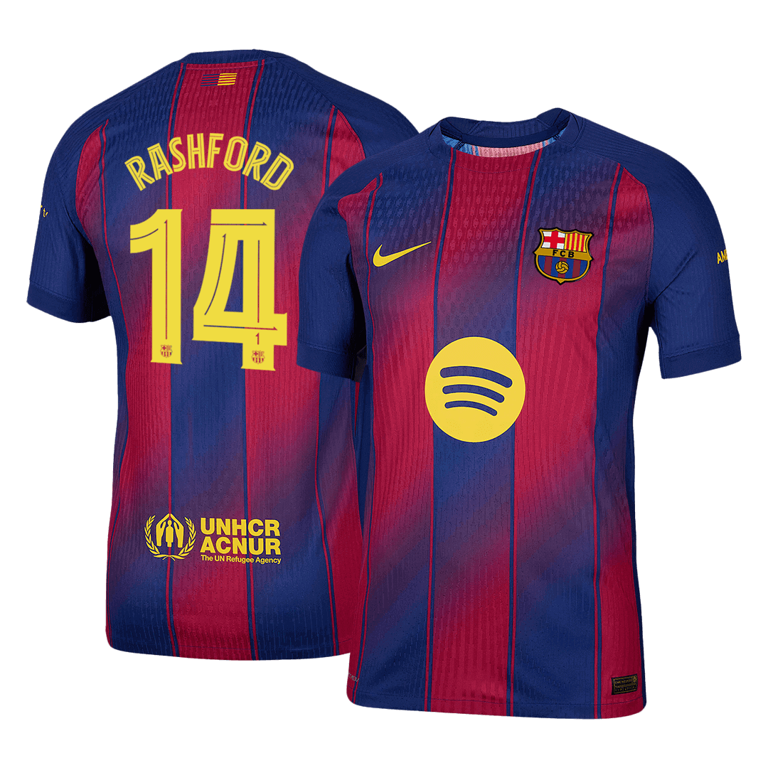 RASHFORD #14 Αυθεντική Φανέλα Ποδοσφαίρου Barcelona Home 2025/26 - UCL
