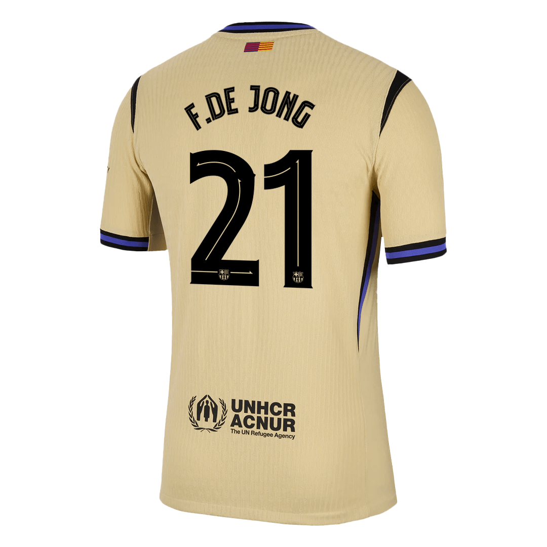 F.DE JONG #21 Αυθεντική Φανέλα Ποδοσφαίρου Barcelona Εκτός έδρας 2025/26 - UCL
