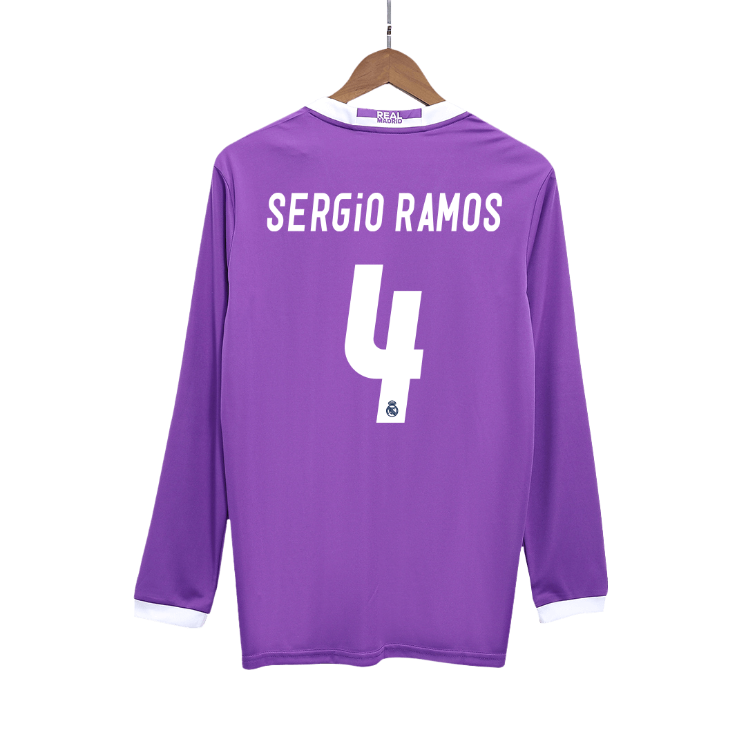 SERGIO RAMOS #4 Ρεάλ Μαδρίτης Ρεάλ Μαδρίτης Ρεάλ Μαδρίτης Εκτός έδρας Μακρυμάνικη Ποδοσφαιρική Μπλούζα 2016/17