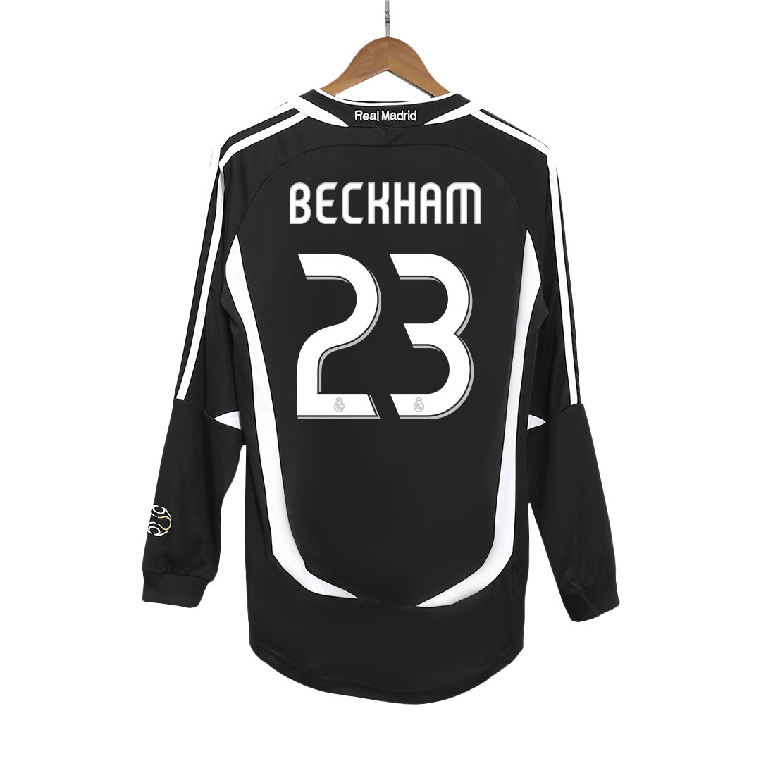 BECKHAM #23 Ρετρό φανέλα Ρεάλ Μαδρίτης Εκτός έδρας ποδοσφαιρική φανέλα 2006/07