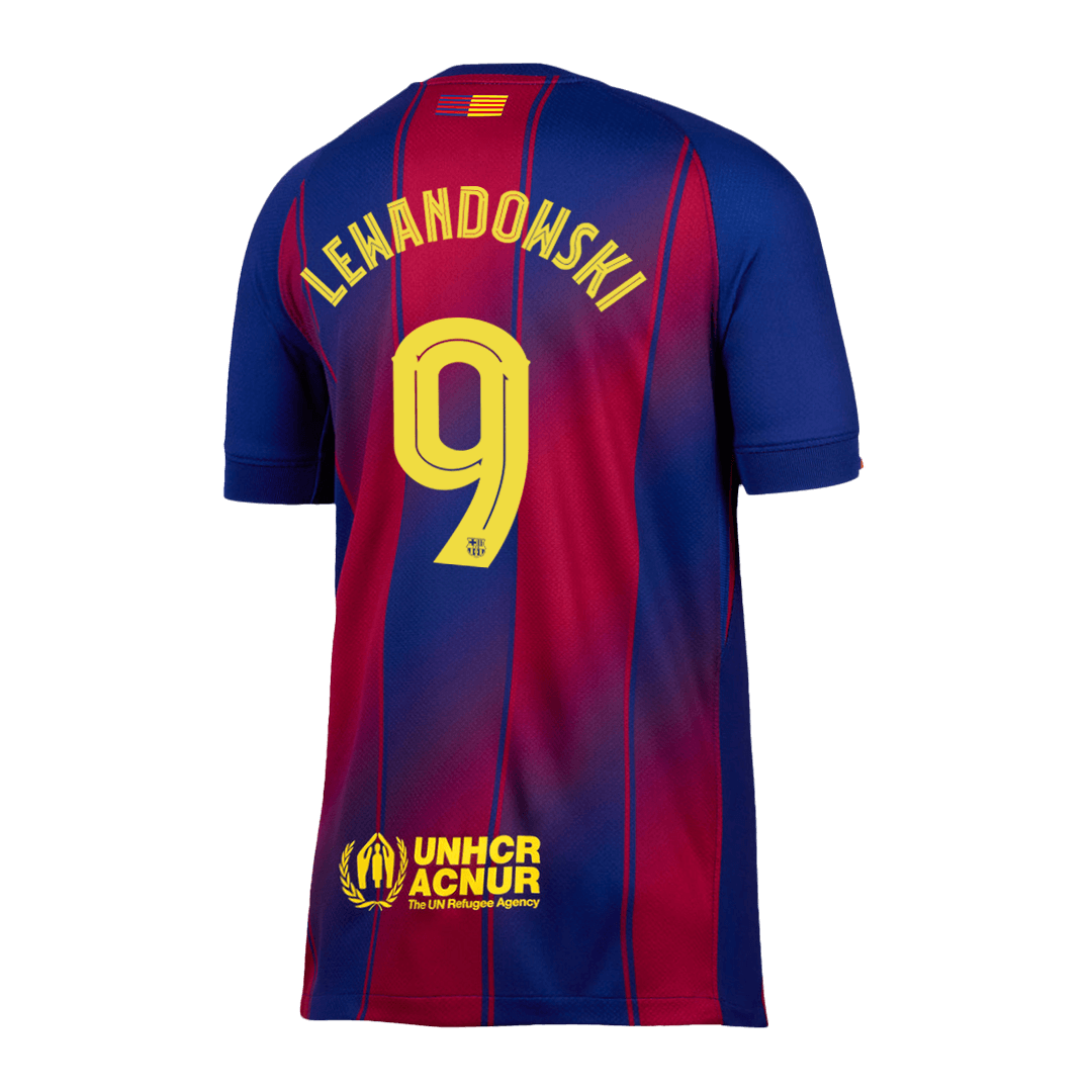 LEWANDOWSKI #9 Εντός έδρας ποδοσφαιρική φανέλα της Μπαρτσελόνα 2025/26 Κόκκινο&Μπλε - UCL