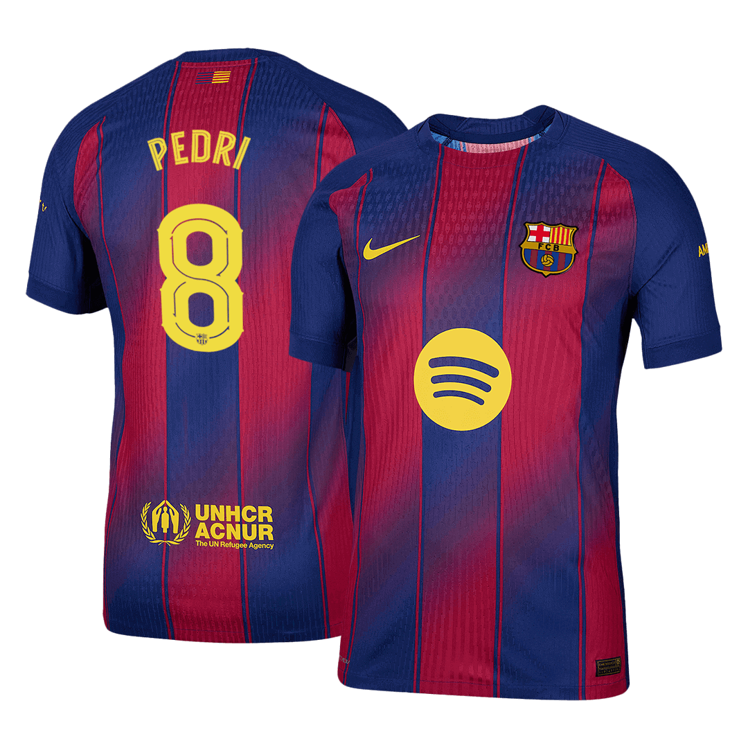 PEDRI #8 Αυθεντική Φανέλα Ποδοσφαίρου Barcelona για την Εντός Έδρας 2025/26 Κόκκινο & Μπλε - UCL