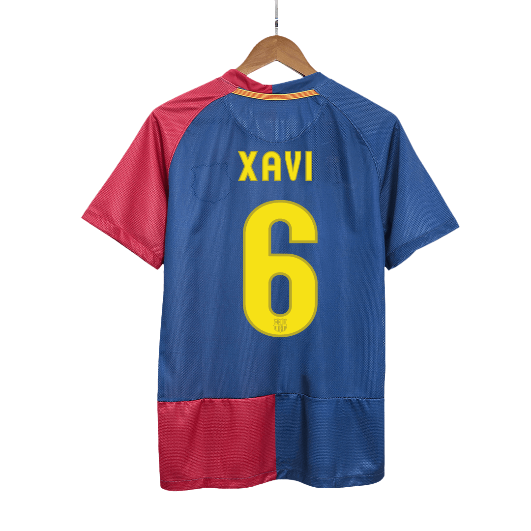 XAVI #6 Ρετρό φανέλα Barcelona για εντός έδρας ποδόσφαιρο 2008/09