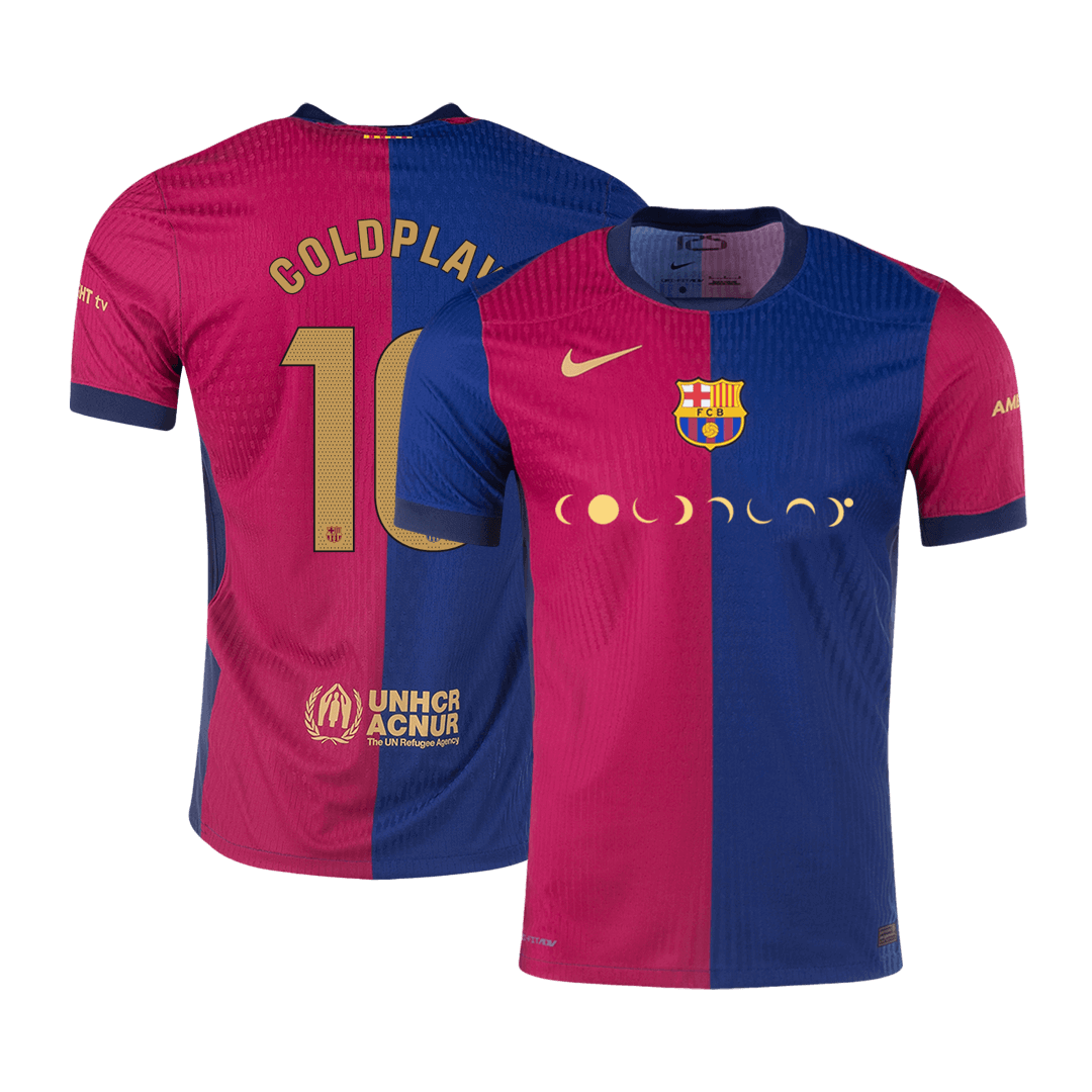 Αυθεντική φανέλα COLDPLAY #10 Soccer Jersey Barcelona 2024/25