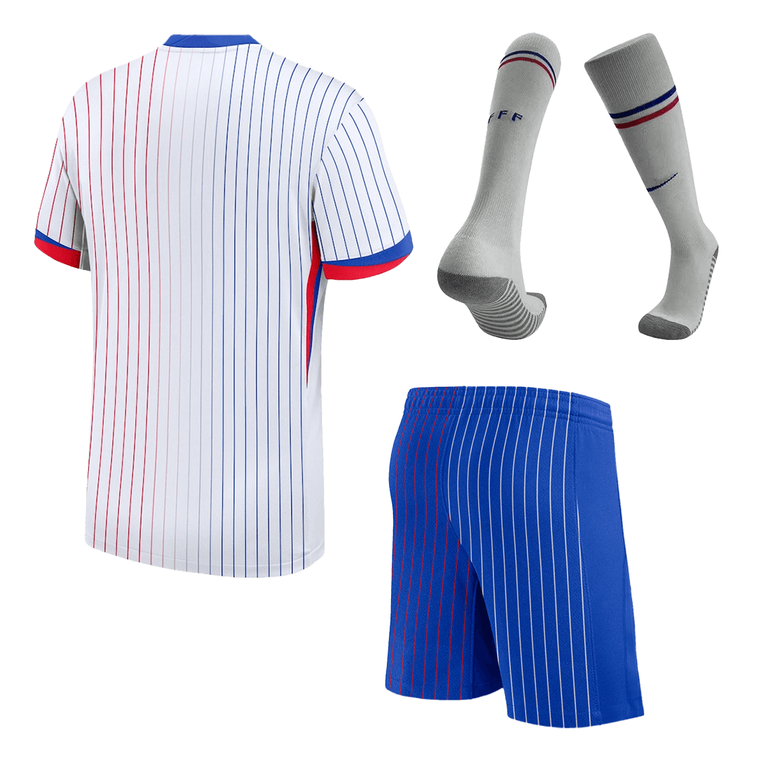 Προσαρμοσμένο πλήρες κιτ ποδοσφαίρου France Away 2024