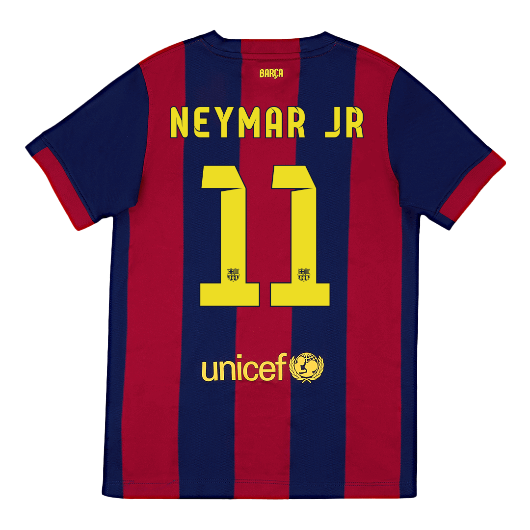 NEYMAR JR #11 Ρετρό φανέλα Barcelona για εντός έδρας ποδόσφαιρο 2014/15
