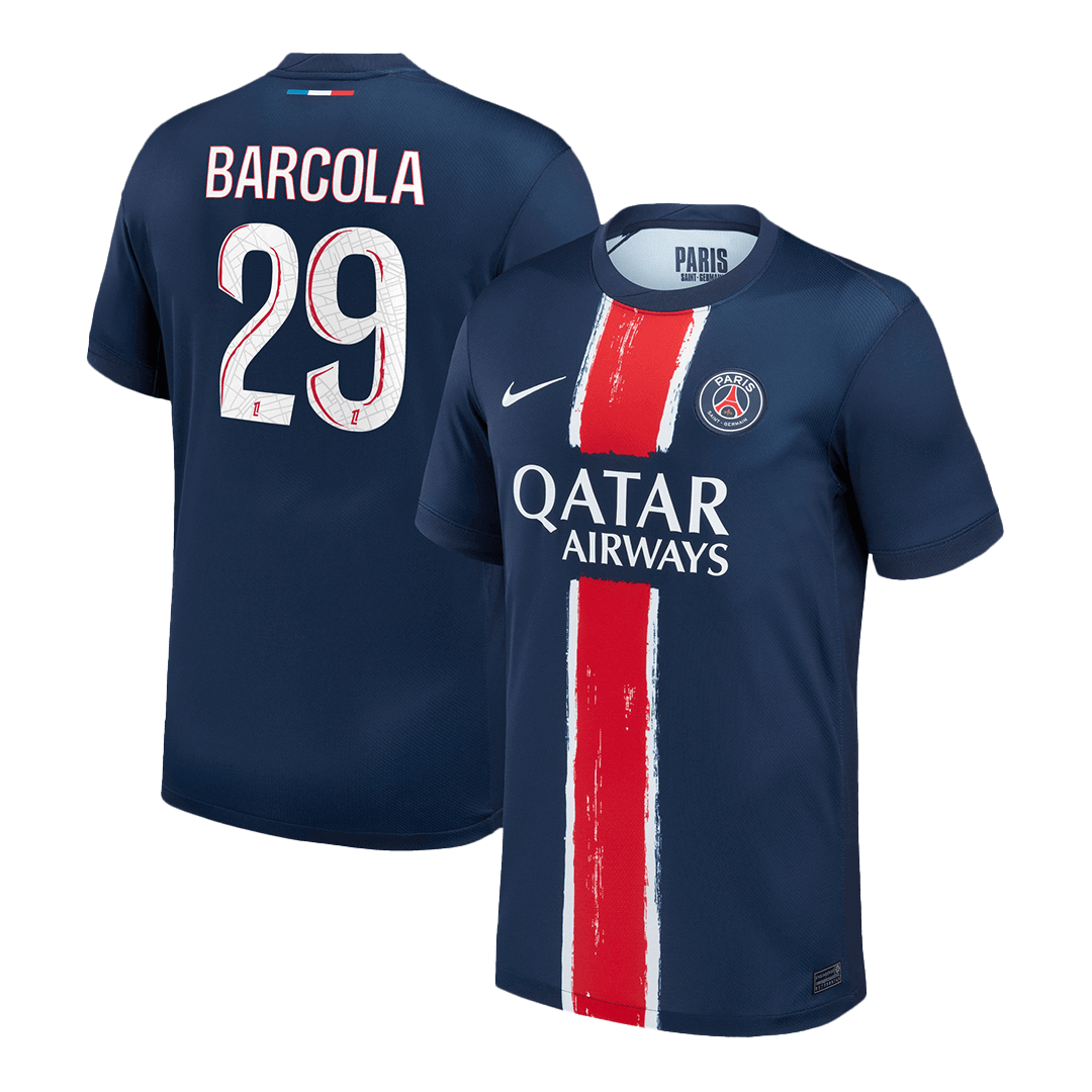 BARCOLA #29 Προσαρμοσμένη φανέλα γηπέδου PSG 2024/25
