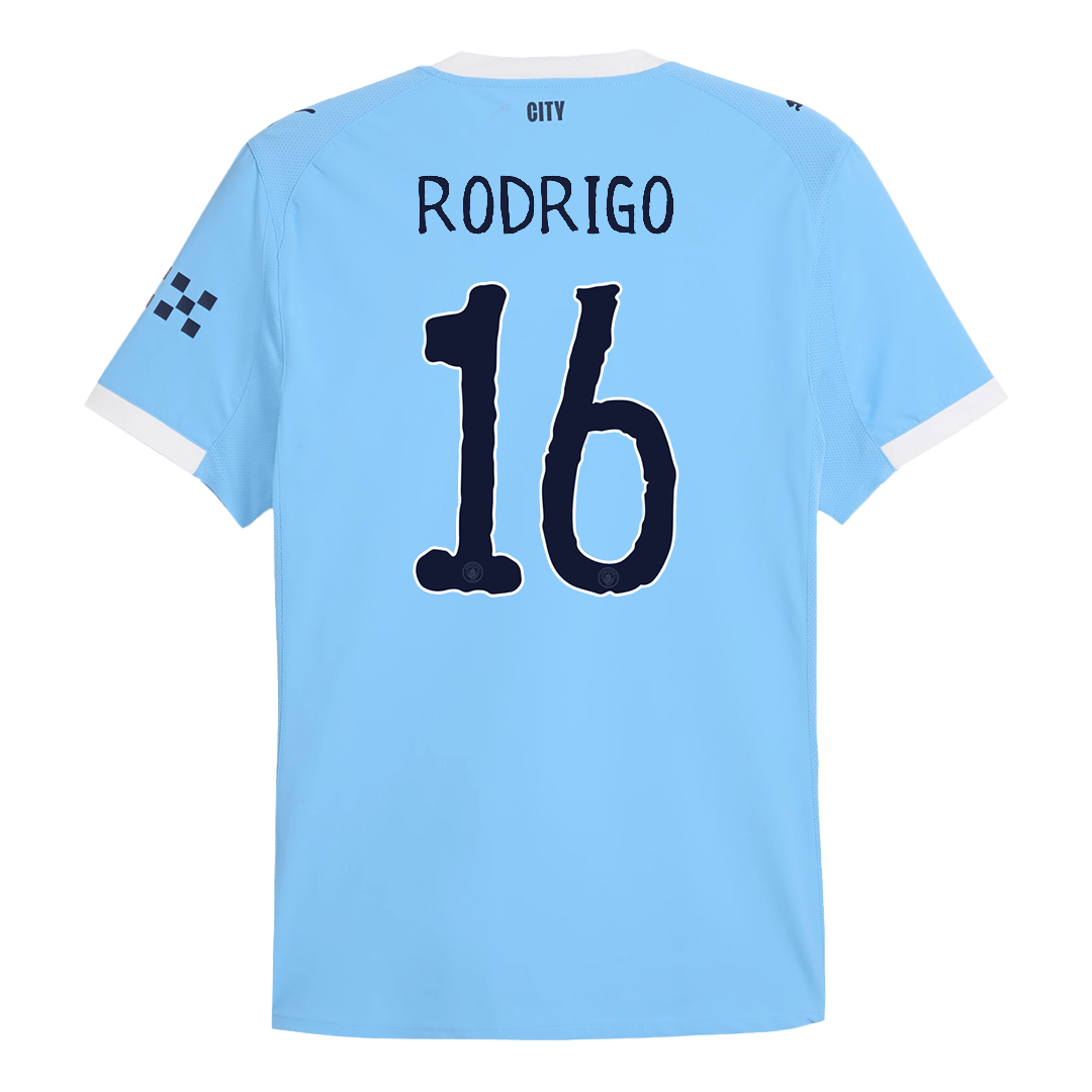 RODRIGO #16 Αυθεντική φανέλα ποδοσφαίρου της Μάντσεστερ Σίτι 2025/26 Μπλε - Παγκόσμιο Κύπελλο Συλλόγων