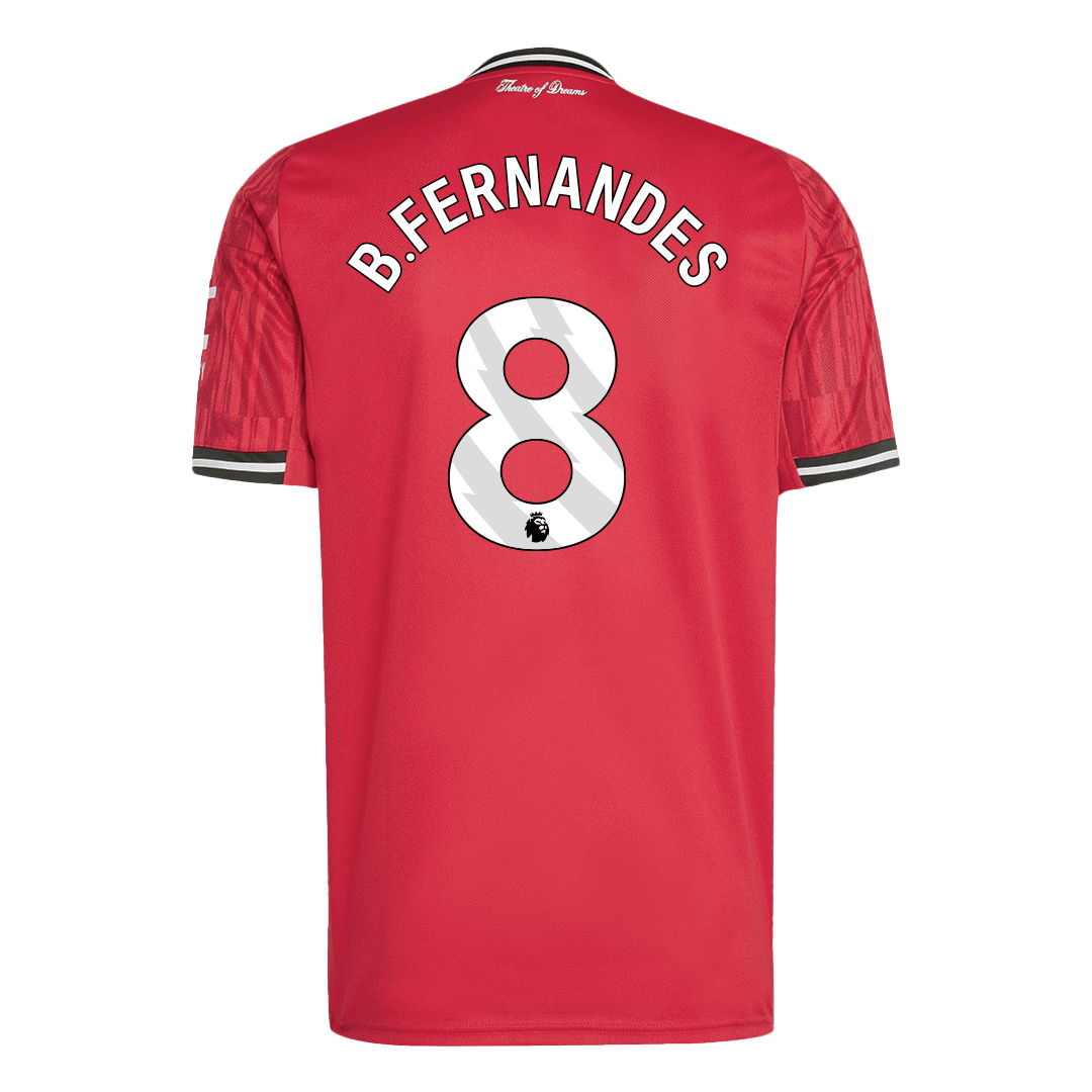 B.FERNANDES #8 Εντός έδρας ποδοσφαιρική φανέλα Manchester United 2025/26