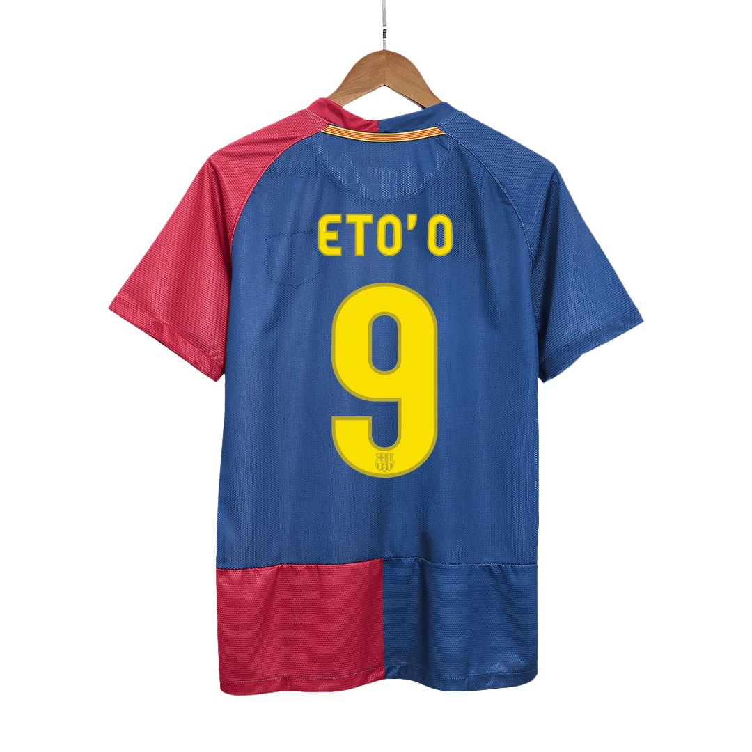ETO'O #9 Μπλουζάκι ρετρό Μπαρτσελόνα στο σπίτι ποδοσφαίρου 2008/09