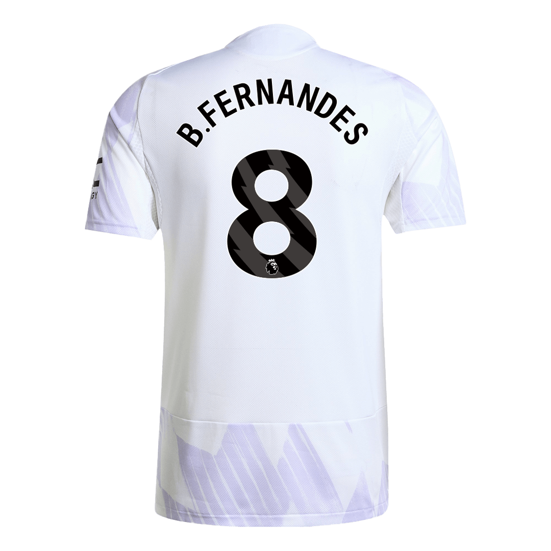 B.FERNANDES #8 Αυθεντική Φανέλα Ποδοσφαίρου Manchester United Εκτός έδρας 2025/26