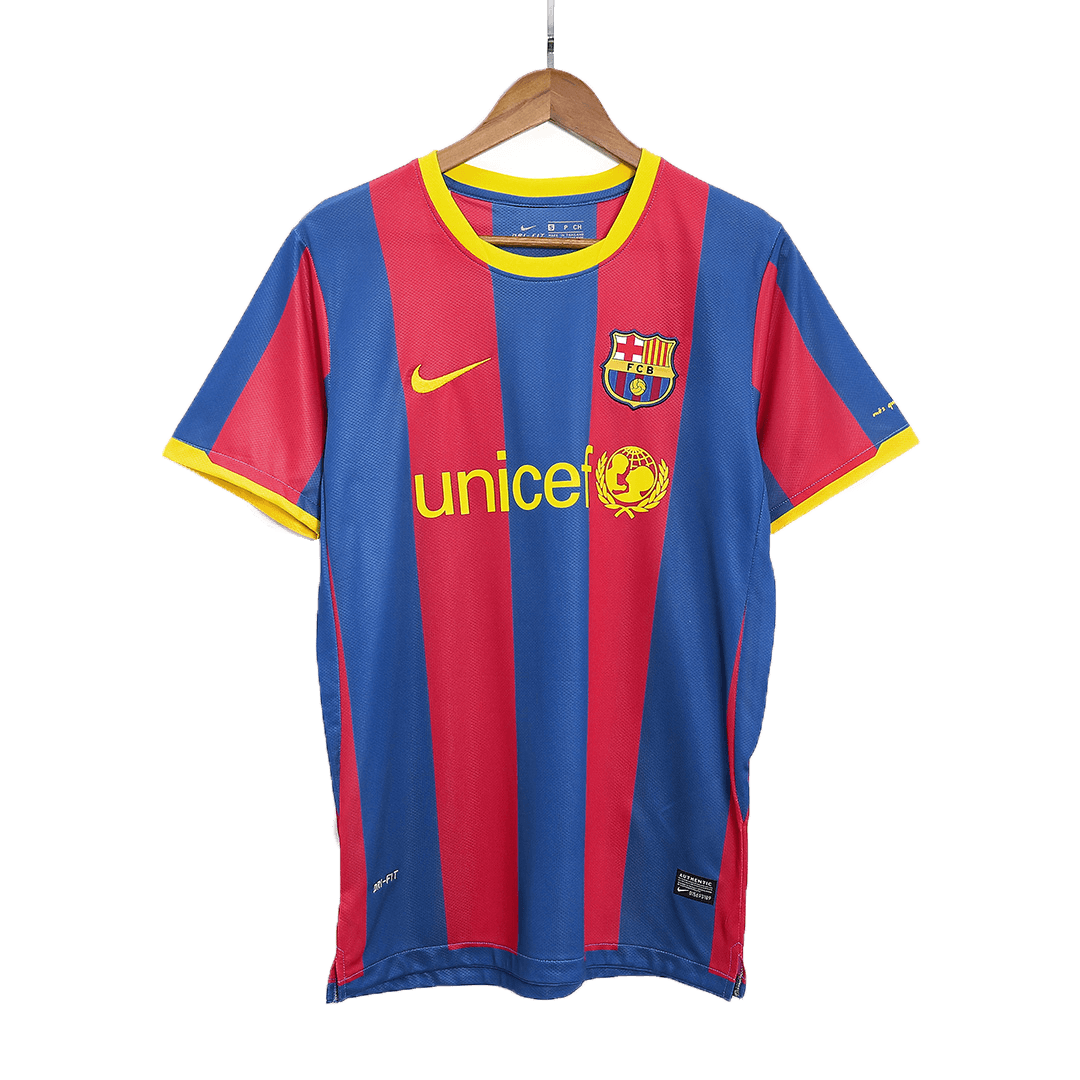 DAVID VILLA #7 Ρετρό φανέλα Barcelona για εντός έδρας ποδόσφαιρο 2010/11