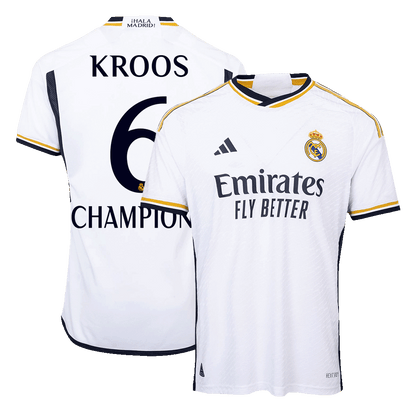Authentic CHAMPIONS KROOS #6 Soccer Jersey Real Madrid Home Shirt 2023/24