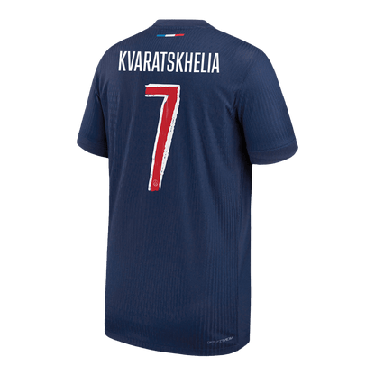 PSG Authentic KVARATSKHELIA #7 Soccer Jersey PSG Home Shirt 2024/25 - UCL