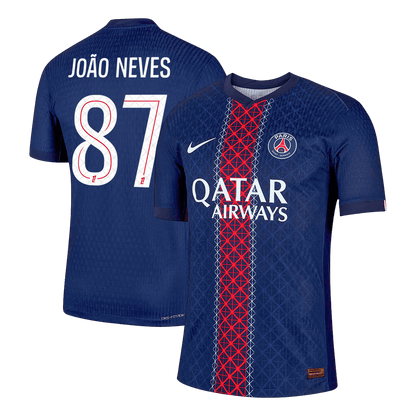 PSG φανέλα Εντός 2025/26 JOÃO NEVES #87 - Match Version