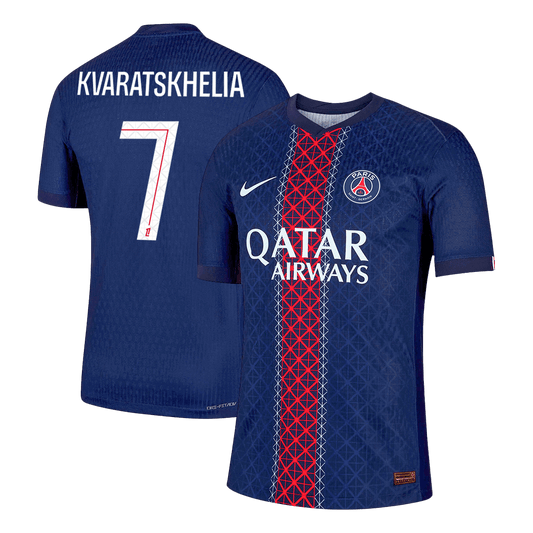 KVARATSKHELIA #7 PSG Αυθεντική Φανέλα Ποδοσφαίρου Εντός Έδρας 2025/26