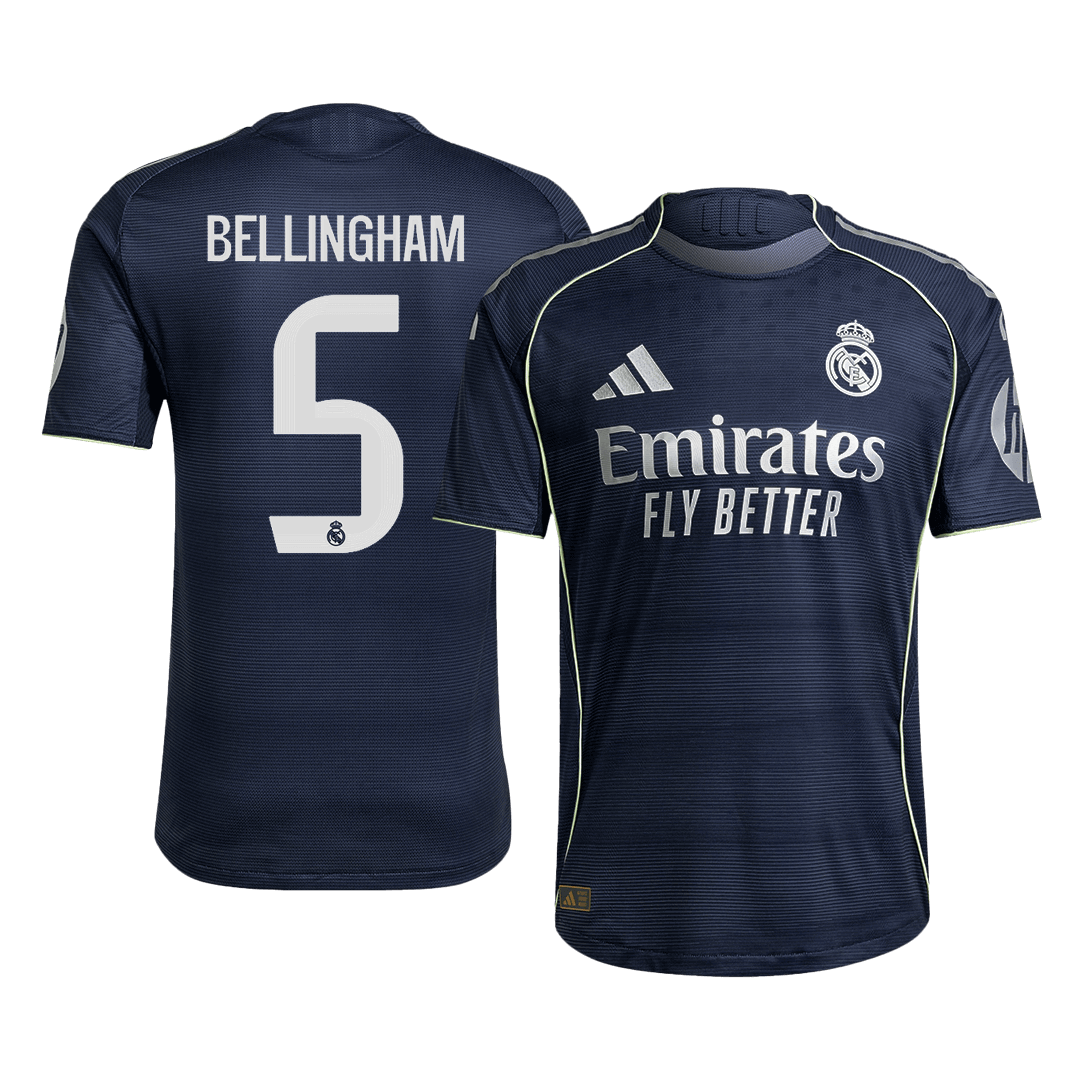 BELLINGHAM #5 Αυθεντική Φανέλα Ποδοσφαίρου Ρεάλ Μαδρίτης Εκτός έδρας 2025/26