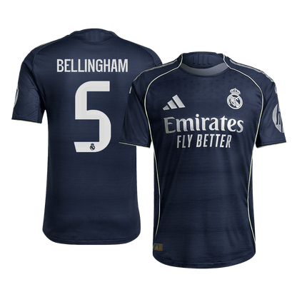 BELLINGHAM #5 Αυθεντική Φανέλα Ποδοσφαίρου Ρεάλ Μαδρίτης Εκτός έδρας 2025/26