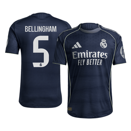 BELLINGHAM #5 Αυθεντική Φανέλα Ποδοσφαίρου Ρεάλ Μαδρίτης Εκτός έδρας 2025/26
