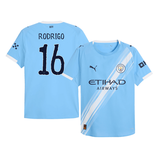 RODRIGO #16 Αυθεντική φανέλα ποδοσφαίρου της Μάντσεστερ Σίτι 2025/26 Μπλε - Παγκόσμιο Κύπελλο Συλλόγων