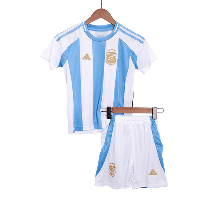 Kid's Argentina Home Soccer Jersey Kit(Jersey+Shorts) Copa America 2024