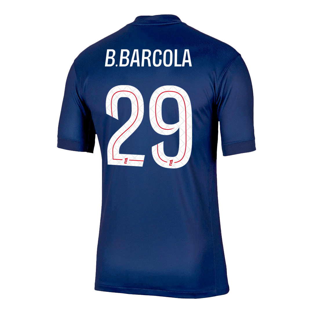 B.BARCOLA #29 Εντός έδρας ποδοσφαιρική φανέλα PSG 2025/26