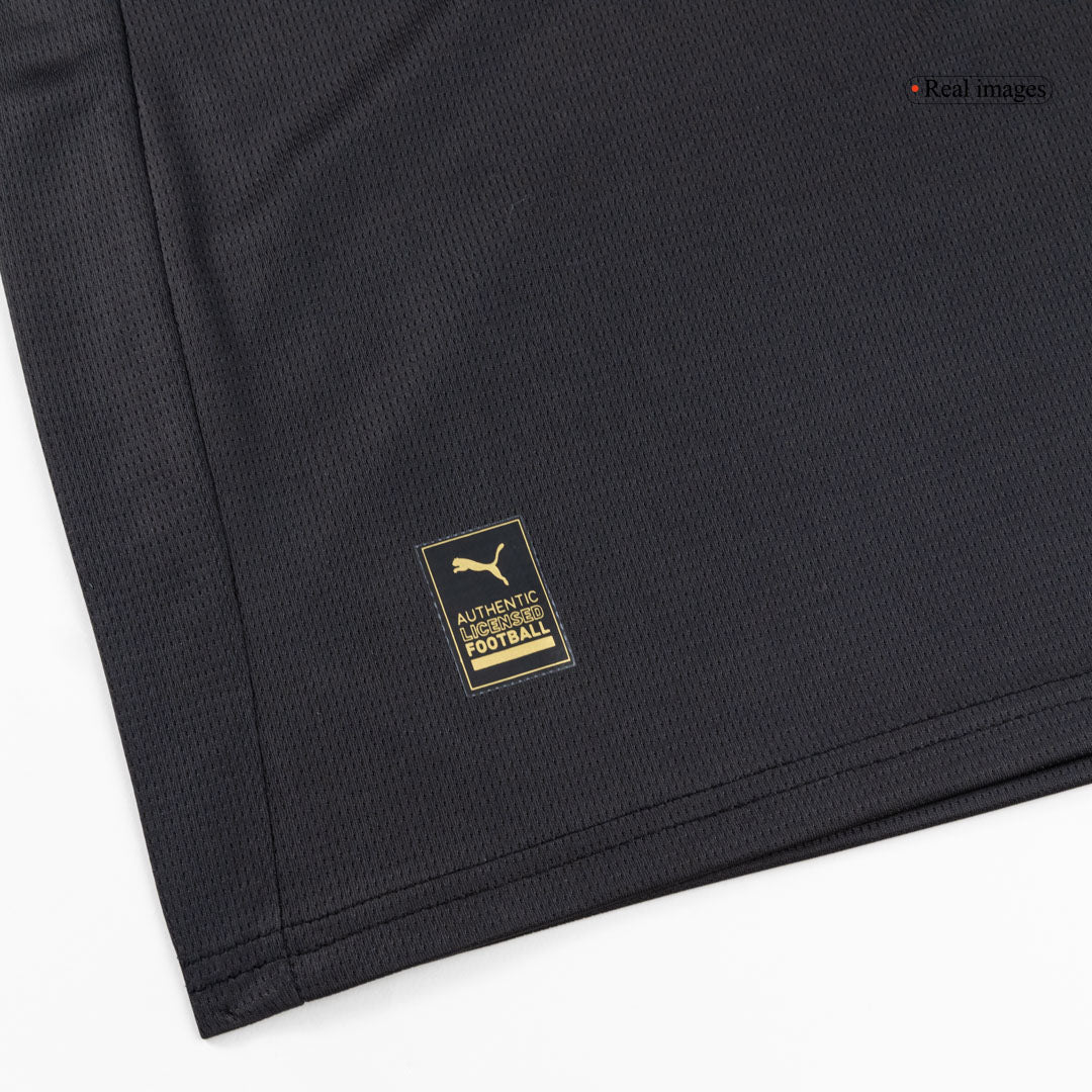 Παιδική φανέλα ποδοσφαίρου Manchester City εκτός έδρας (φανέλα+σορτς+κάλτσες) 2025/26 μαύρη